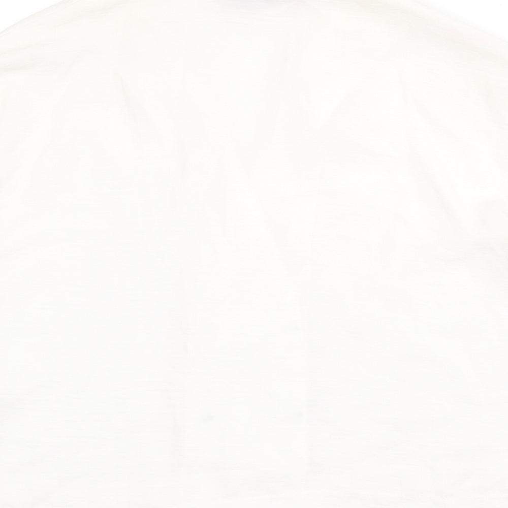 Topshop Womens White Polyester Basic Blouse Size 12 Collared