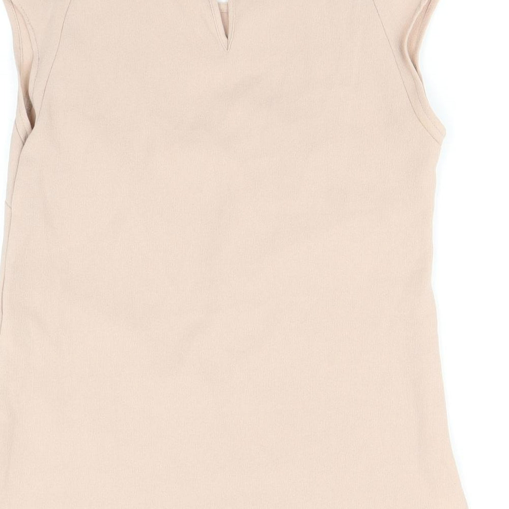 Atmoshpere Womens Pink Polyester Basic Blouse Size 6 Boat Neck