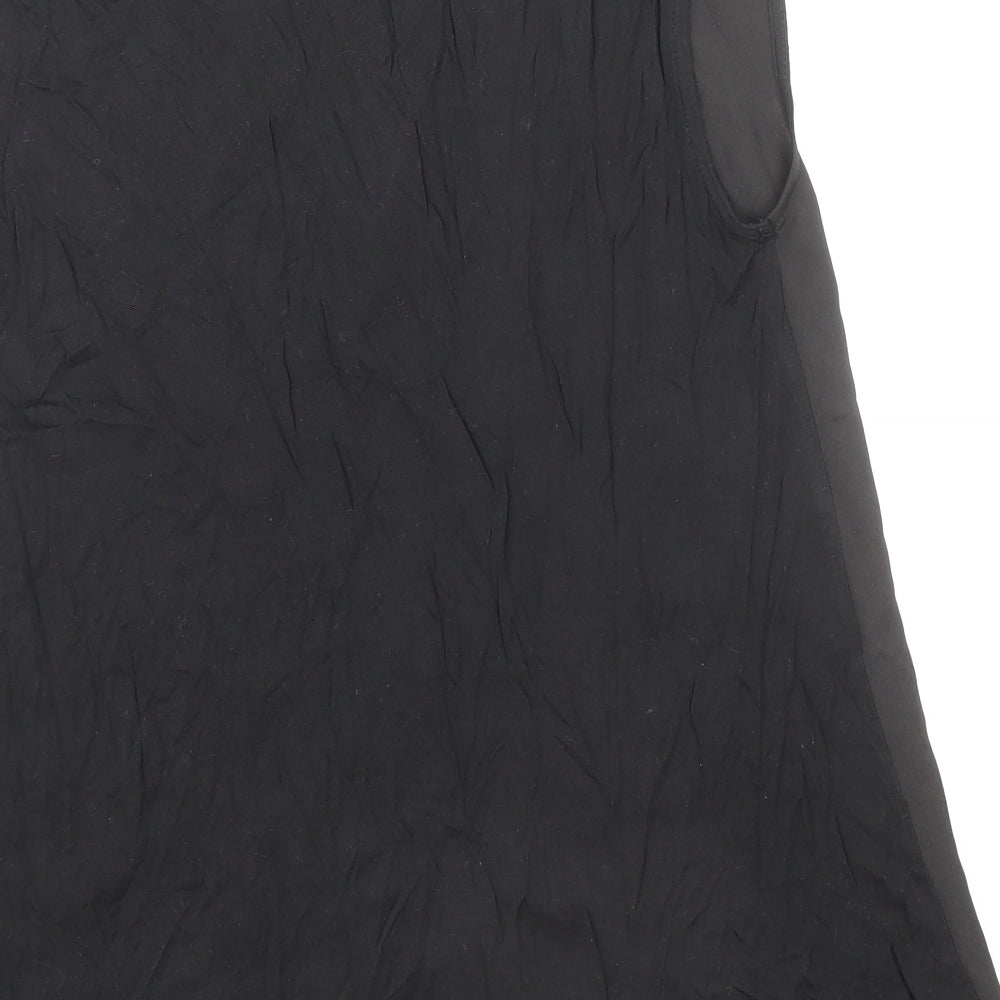 Atmosphere Womens Black Polyester Basic Blouse Size 12 Boat Neck