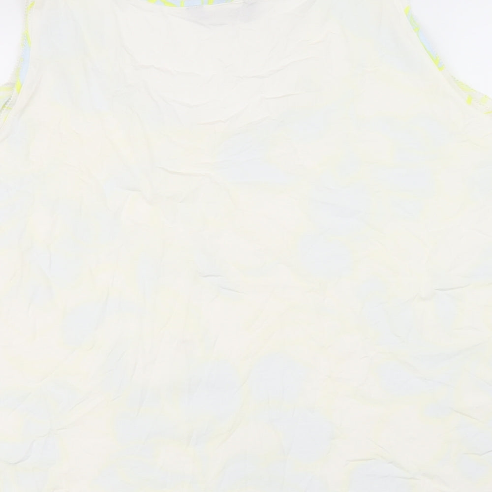 Marks & Spencer Womens Multicoloured Geometric Polyester Basic Tank Size 24 Round Neck
