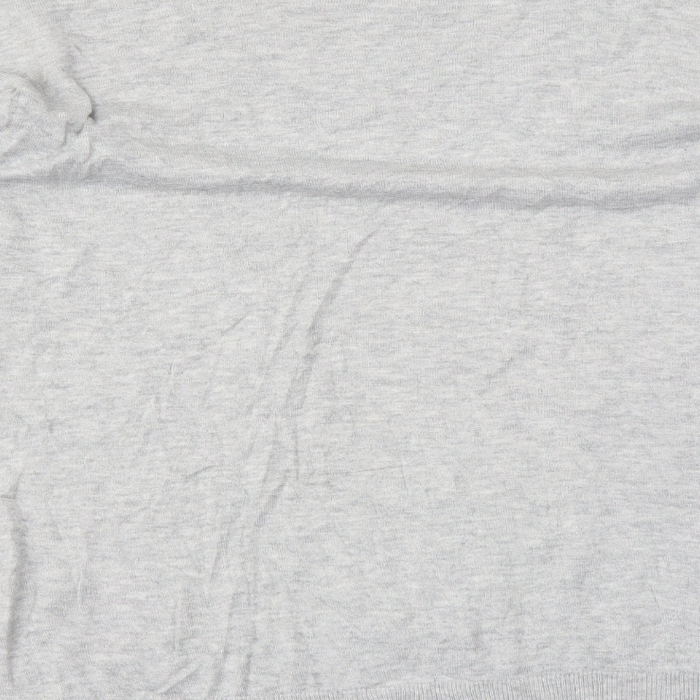 Oasis Womens Grey Round Neck Polyester Pullover Jumper Size M