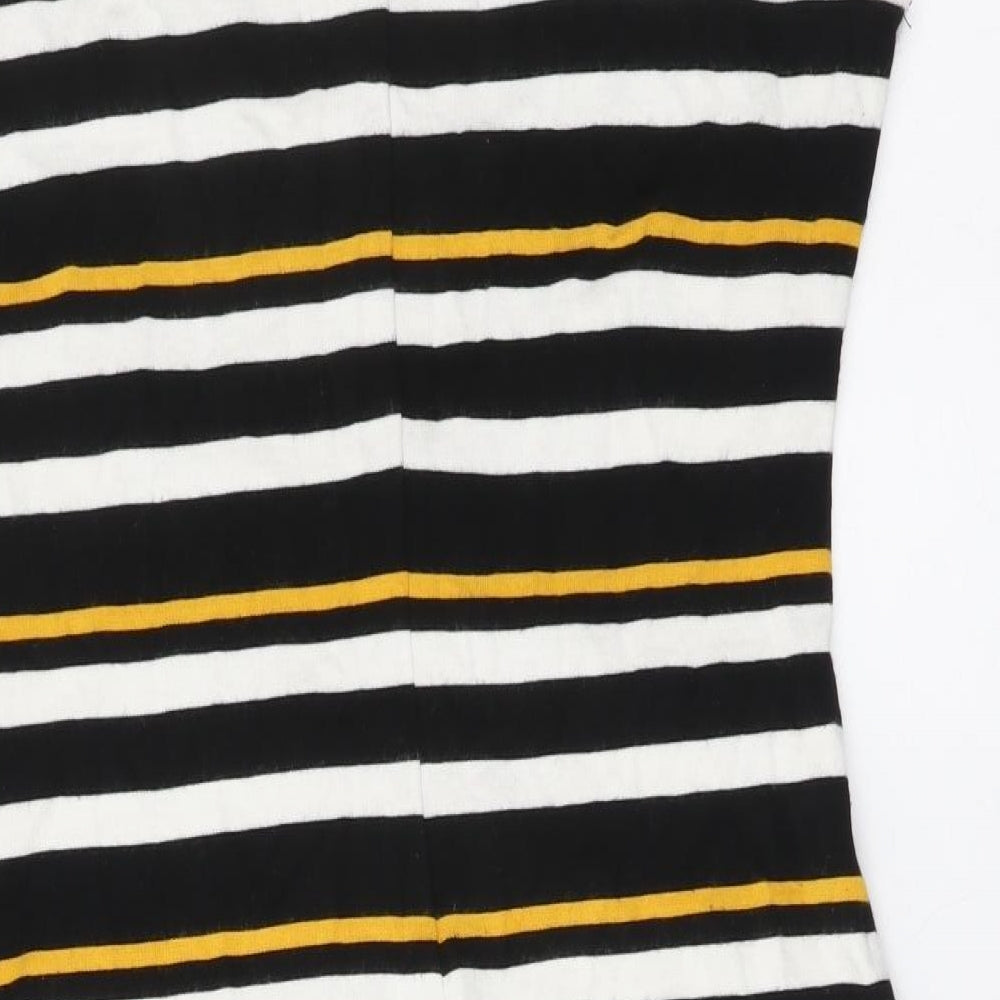 41Hawthorn Womens Multicoloured Striped Polyester Mini Size S Boat Neck Pullover