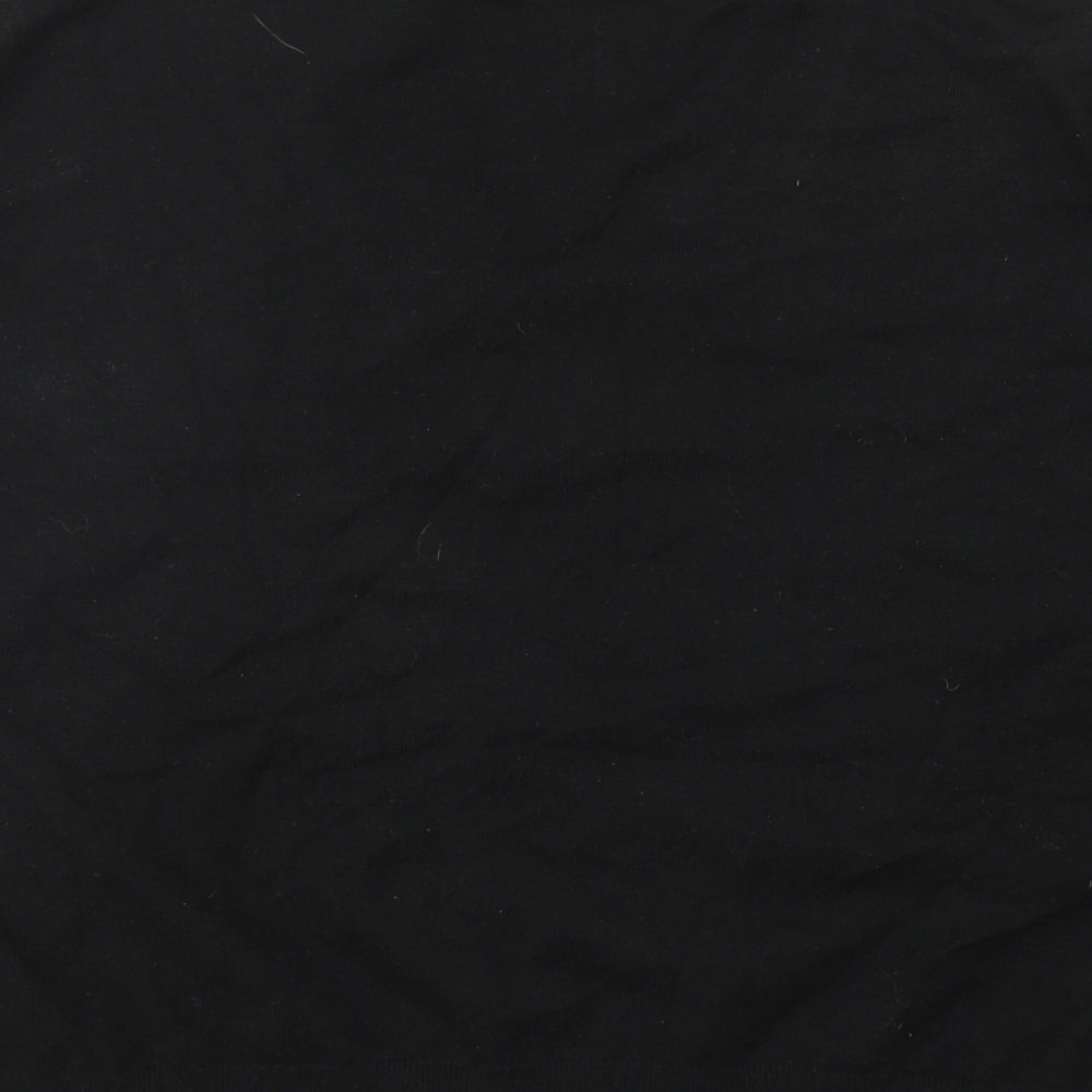 MNG Womens Black V-Neck Acrylic Pullover Jumper Size L