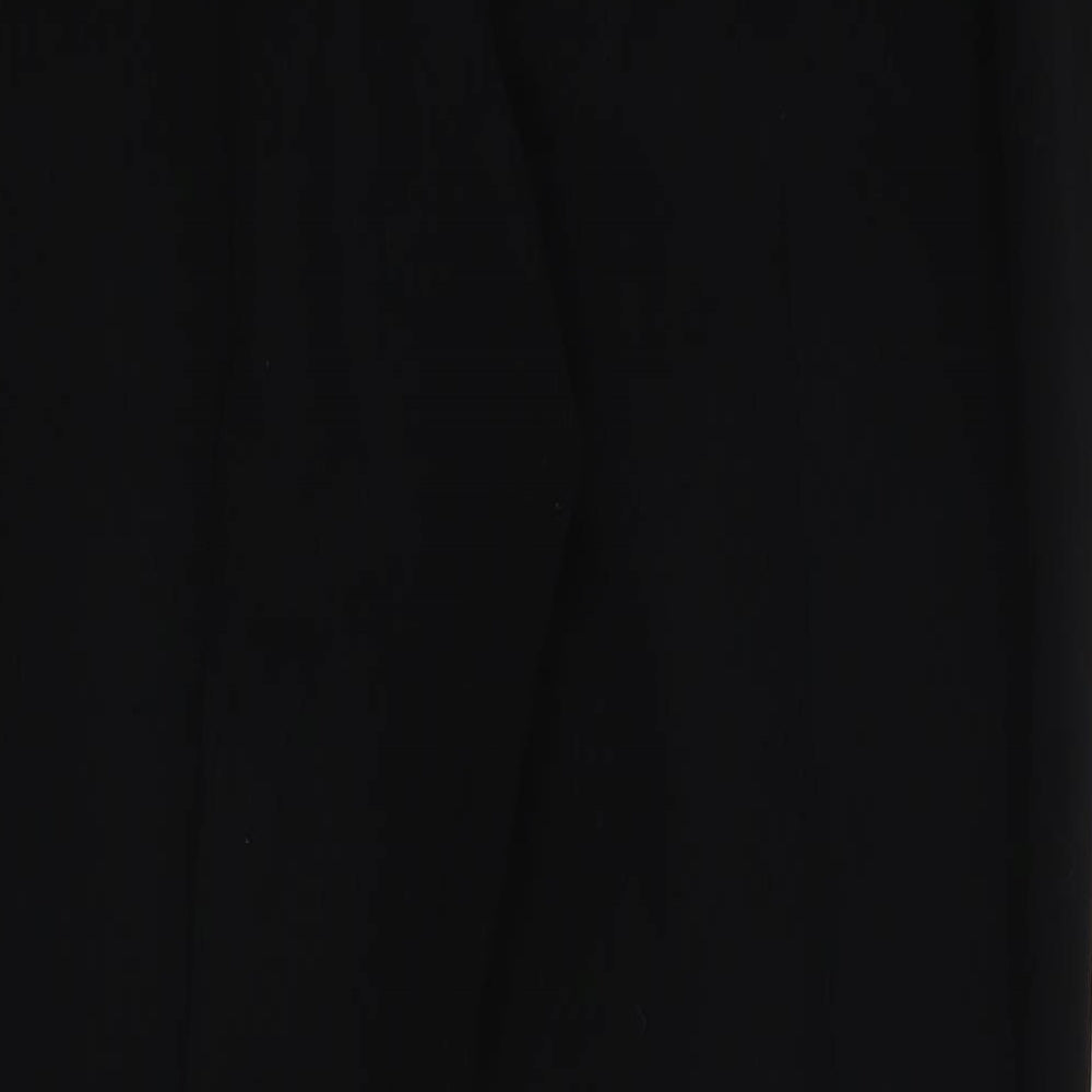 Marks and Spencer Womens Black Polyester Dress Pants Trousers Size 12 Regular Button