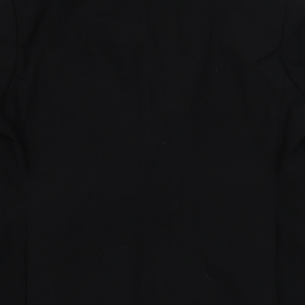 Preworn Mens Black Polyester Jacket Blazer Size 42