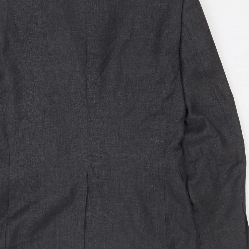 Burton Mens Grey Polyester Jacket Suit Jacket Size 34