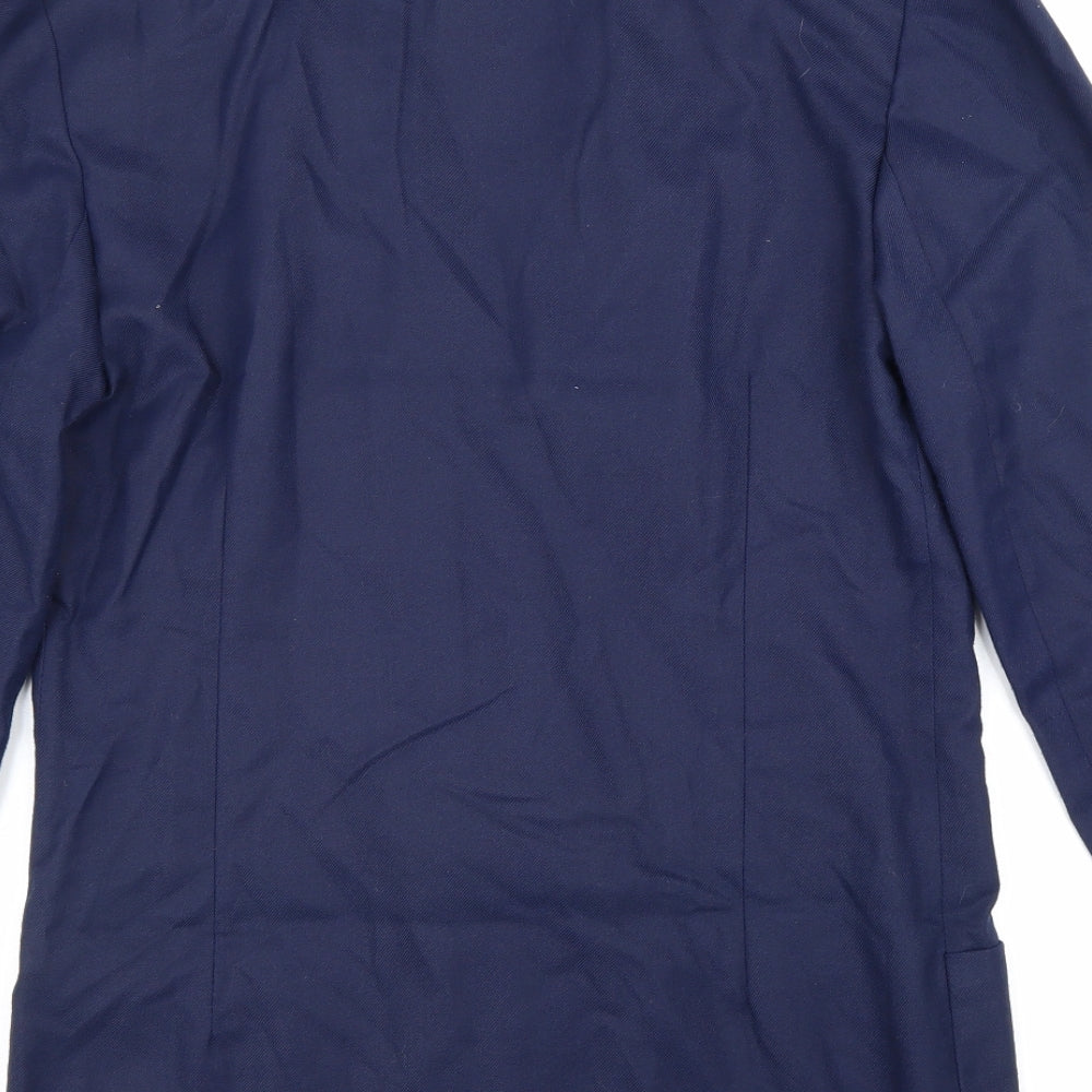 Top Notch Womens Blue Polyester Jacket Suit Jacket Size 6