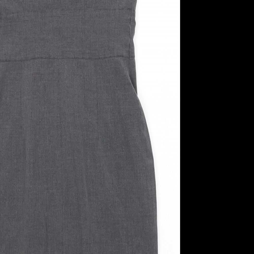 Et vous Womens Grey Viscose A-Line Size 10 Sweetheart Zip