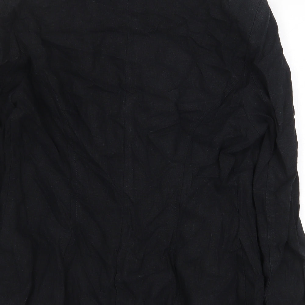 Peacocks Womens Black Jacket Size 14 Button