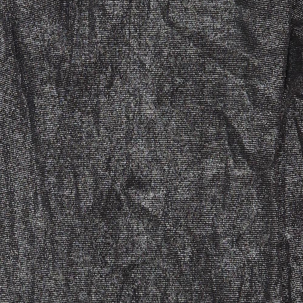 Preworn Womens Silver Nylon Shift Size 16 Scoop Neck Pullover
