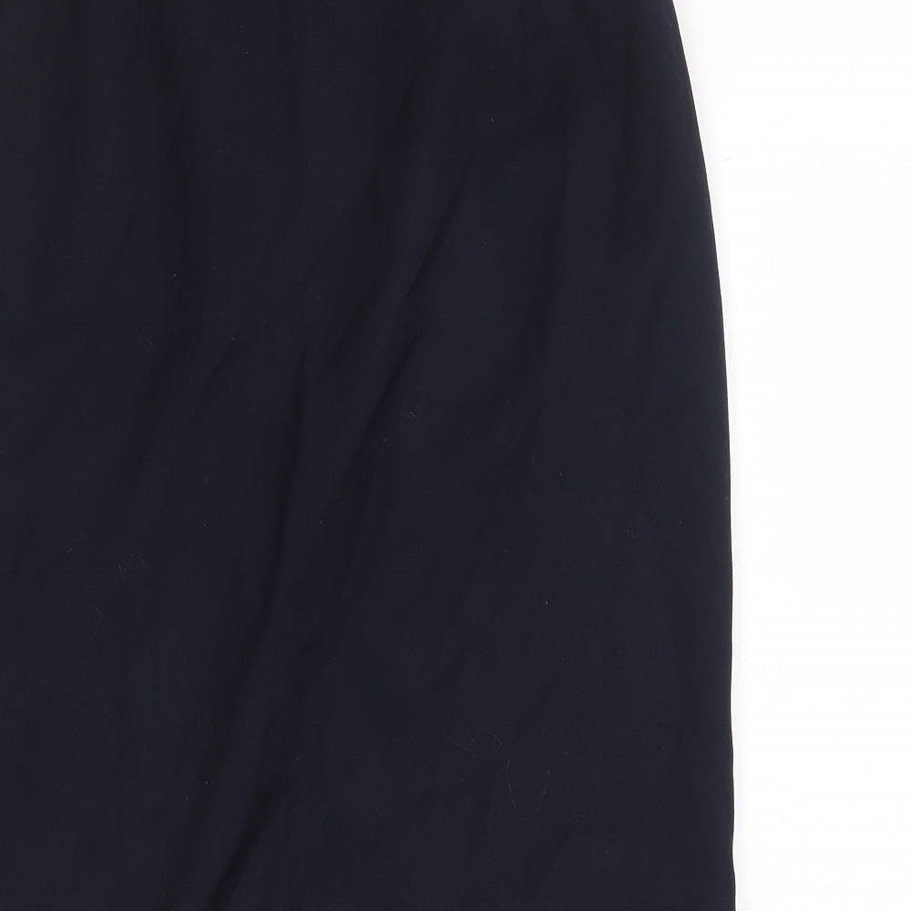 Preworn Womens Blue Polyester Straight & Pencil Skirt Size 8 Zip