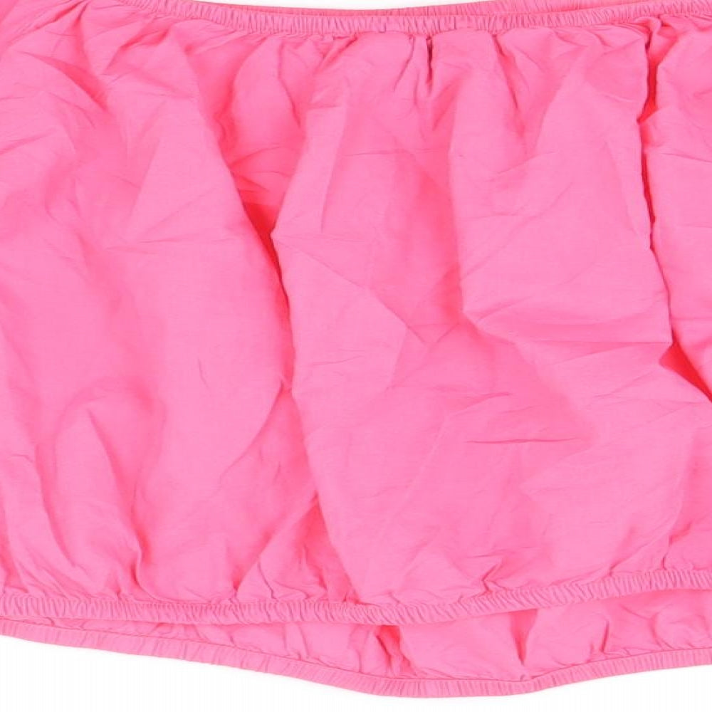 Marks & Spencer Womens Pink 100% Cotton Basic Blouse Size 22 Off the Shoulder
