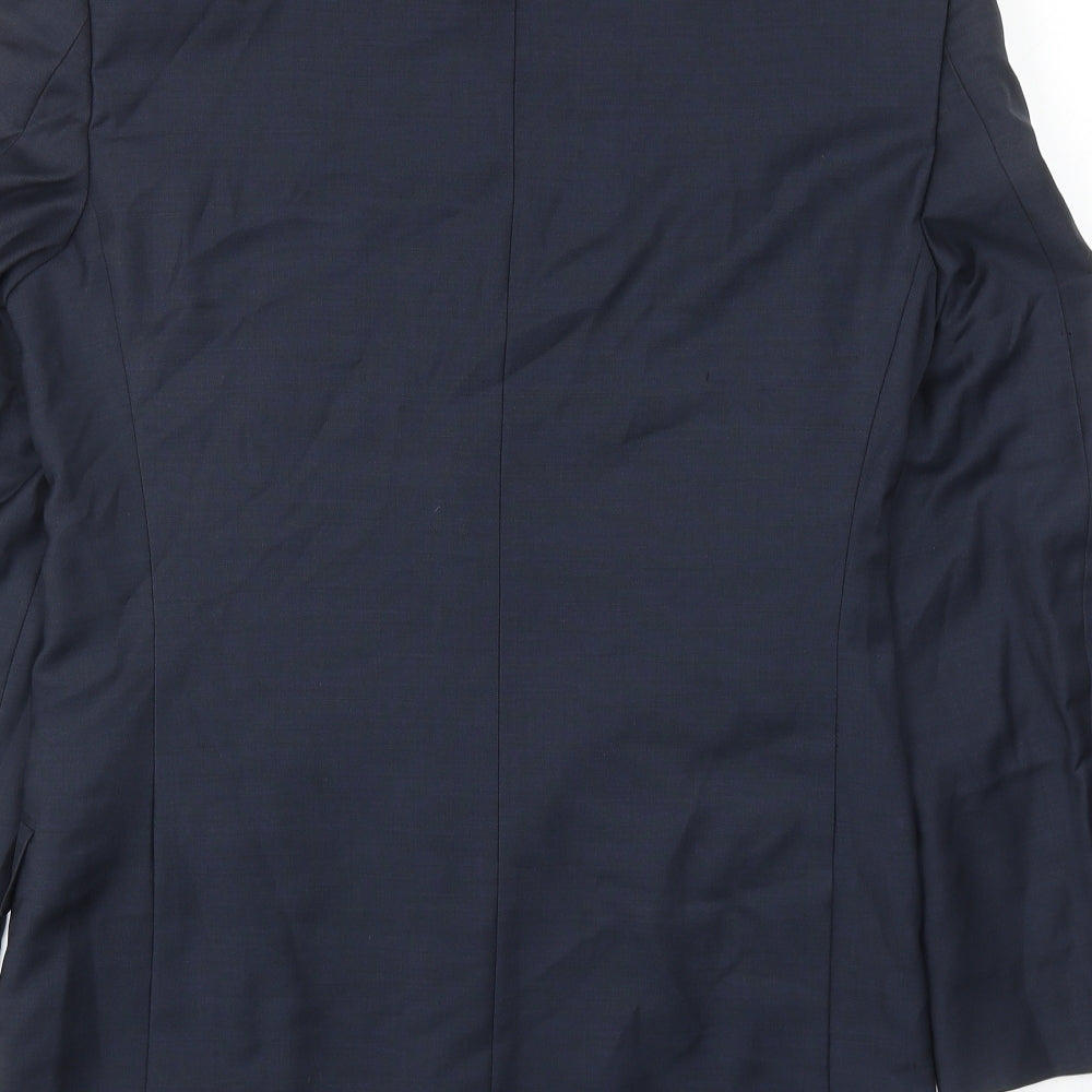 Marks & Spencer Mens Blue Wool Jacket Suit Jacket Size 36
