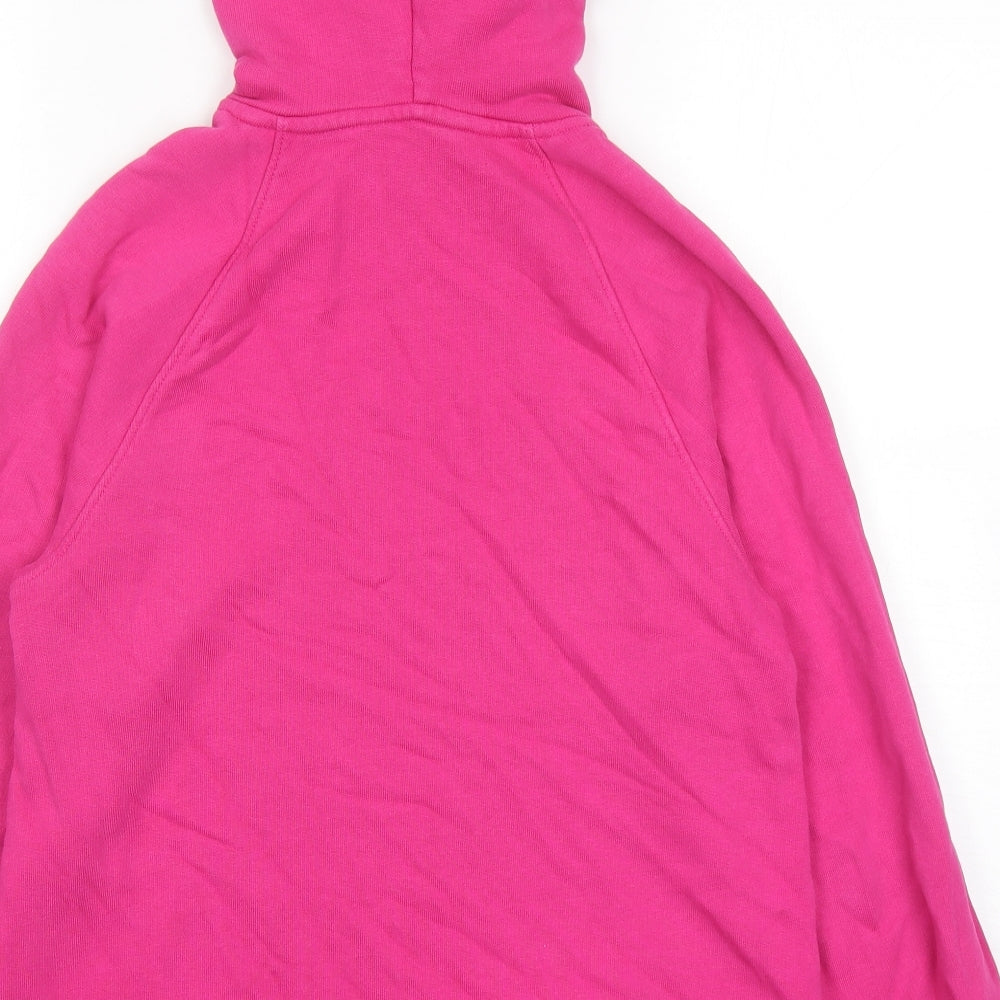 Marks & Spencer Womens Pink Cotton Pullover Hoodie Size 6 Pullover