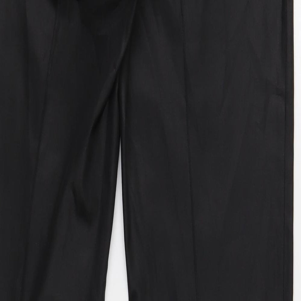 Divided Womens Black Polyester Trousers Size S Regular Zip