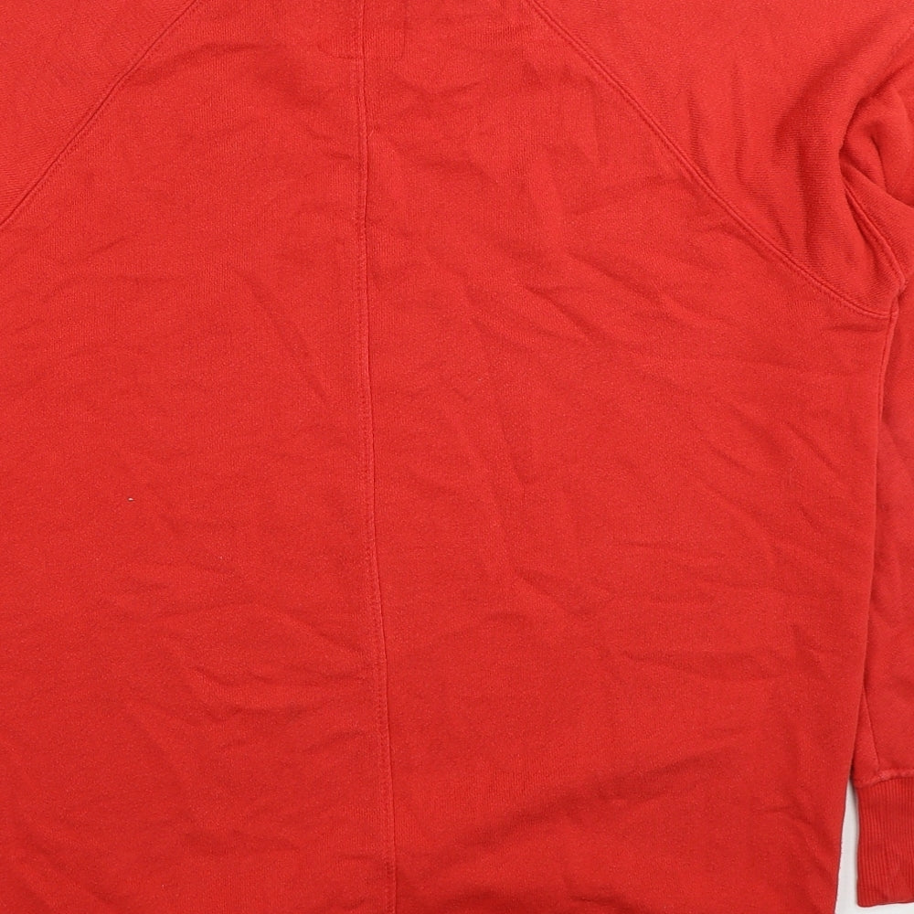 NEXT Womens Red Cotton Pullover Sweatshirt Size 10 Pullover
