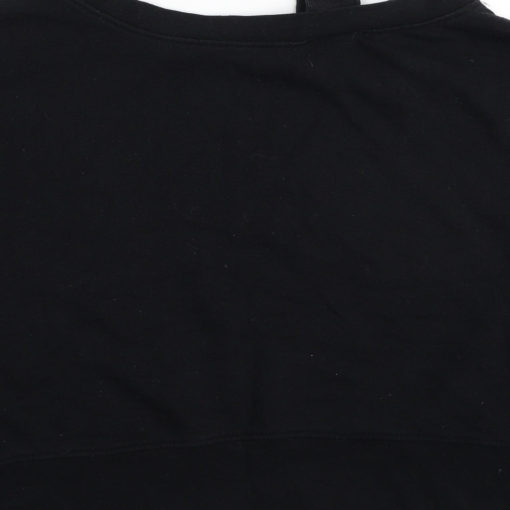 H&M Womens Black Cotton Pullover Sweatshirt Size M Pullover