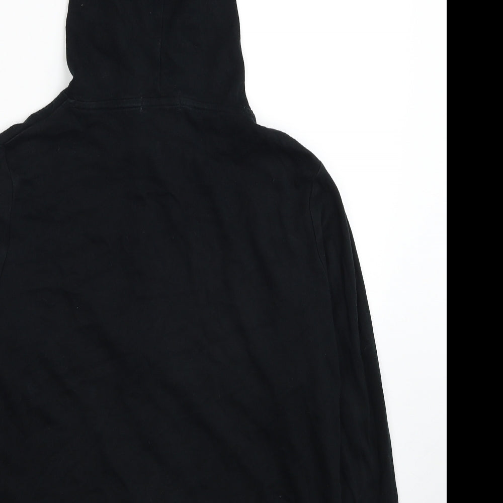 Cherokee Womens Black Cotton Full Zip Hoodie Size 14 Zip