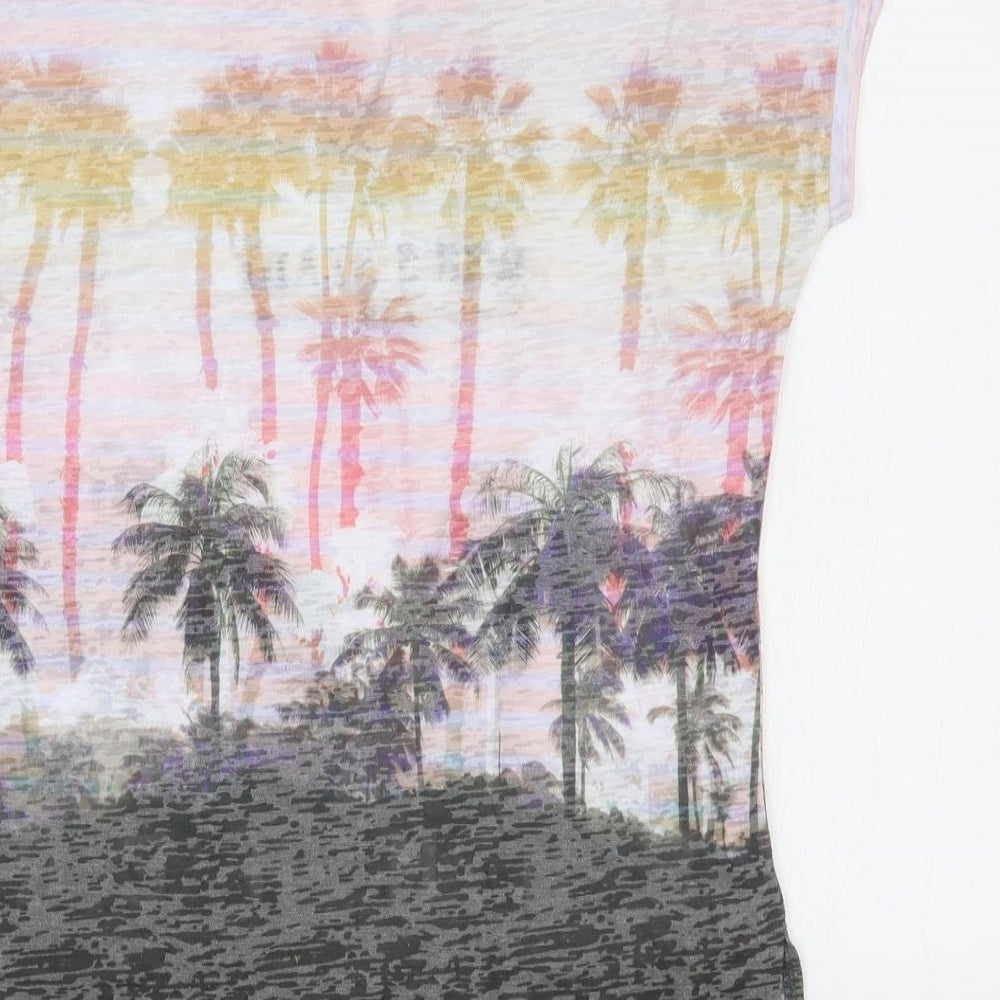 NEXT Womens Multicoloured Geometric Polyester Basic Tank Size 8 V-Neck - Who's Ready for Summer