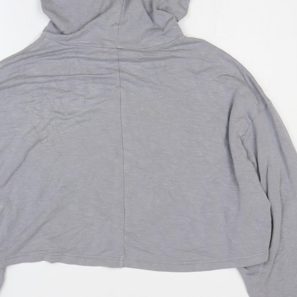 Fabletics Womens Grey Cotton Pullover Hoodie Size S Pullover - Cropped