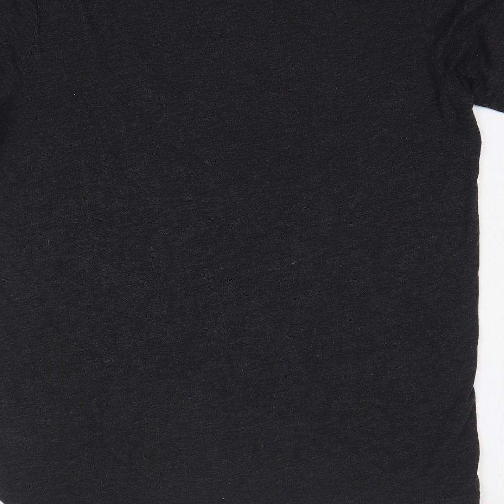 Bella + Canvas Womens Grey Polyester Basic T-Shirt Size L Round Neck