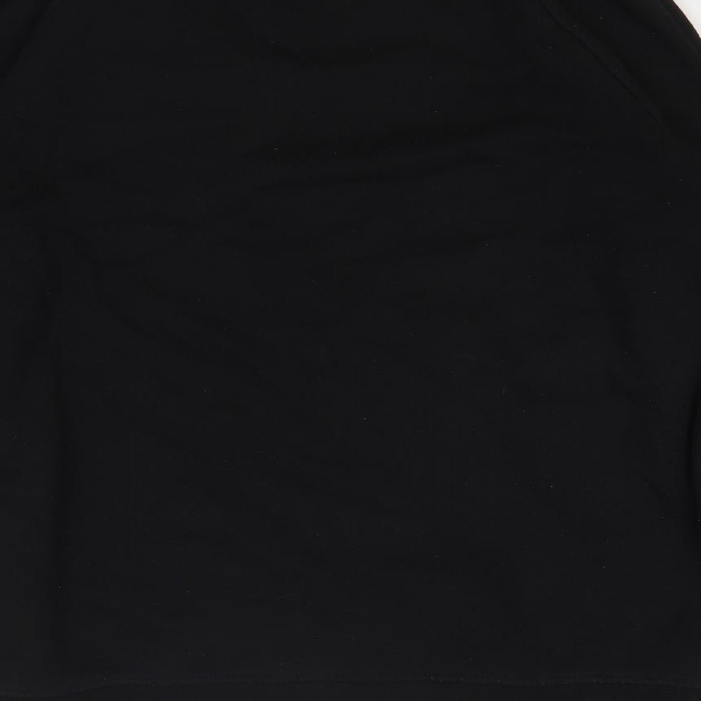 Primark Womens Black Cotton Pullover Sweatshirt Size S Zip