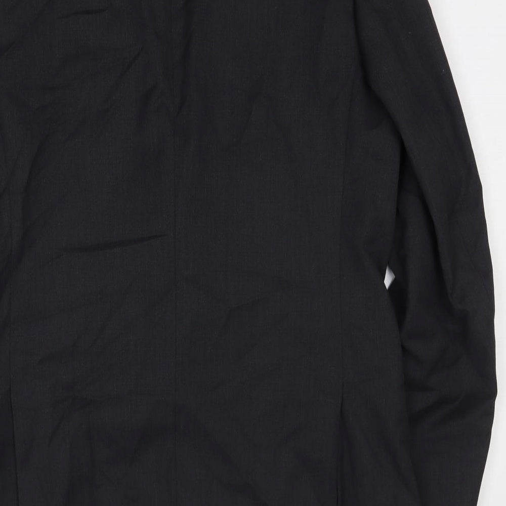 Preworn Mens Black Viscose Jacket Blazer Size 40
