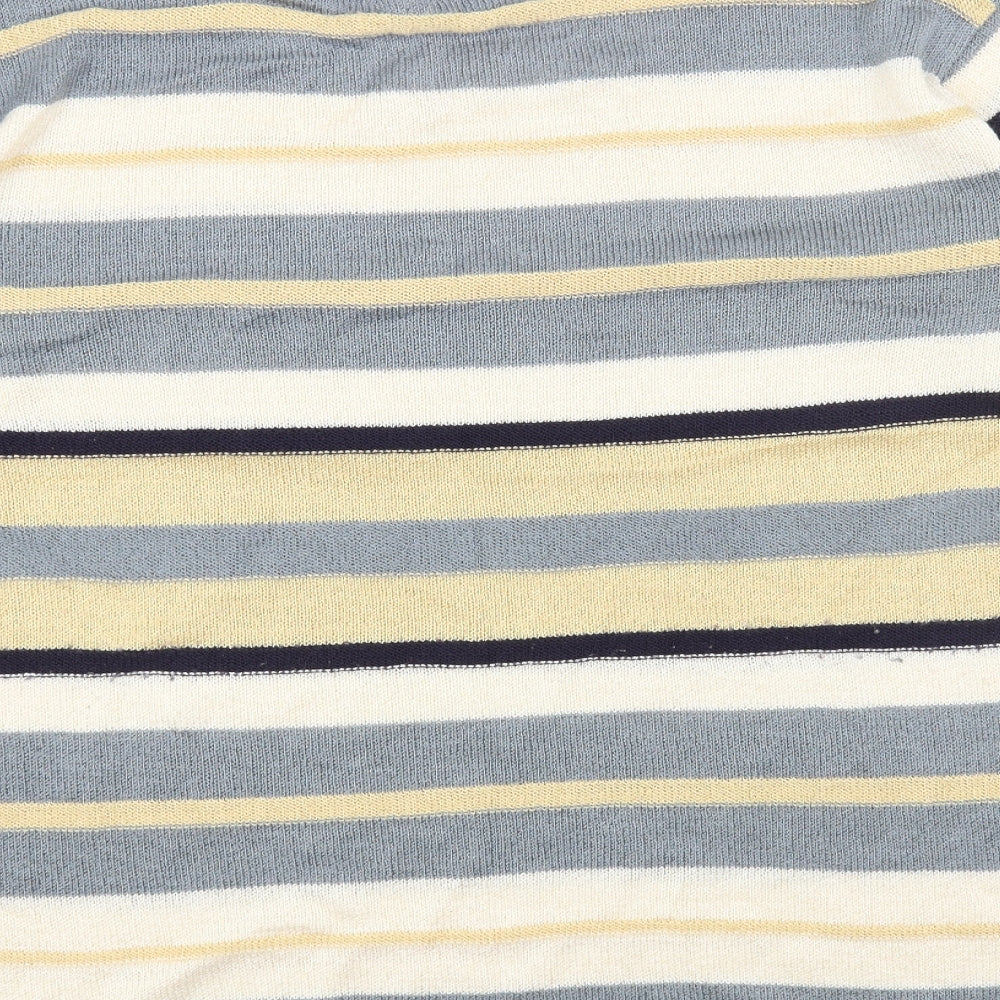 Richards Womens Multicoloured Round Neck Striped Acrylic Pullover Jumper Size M