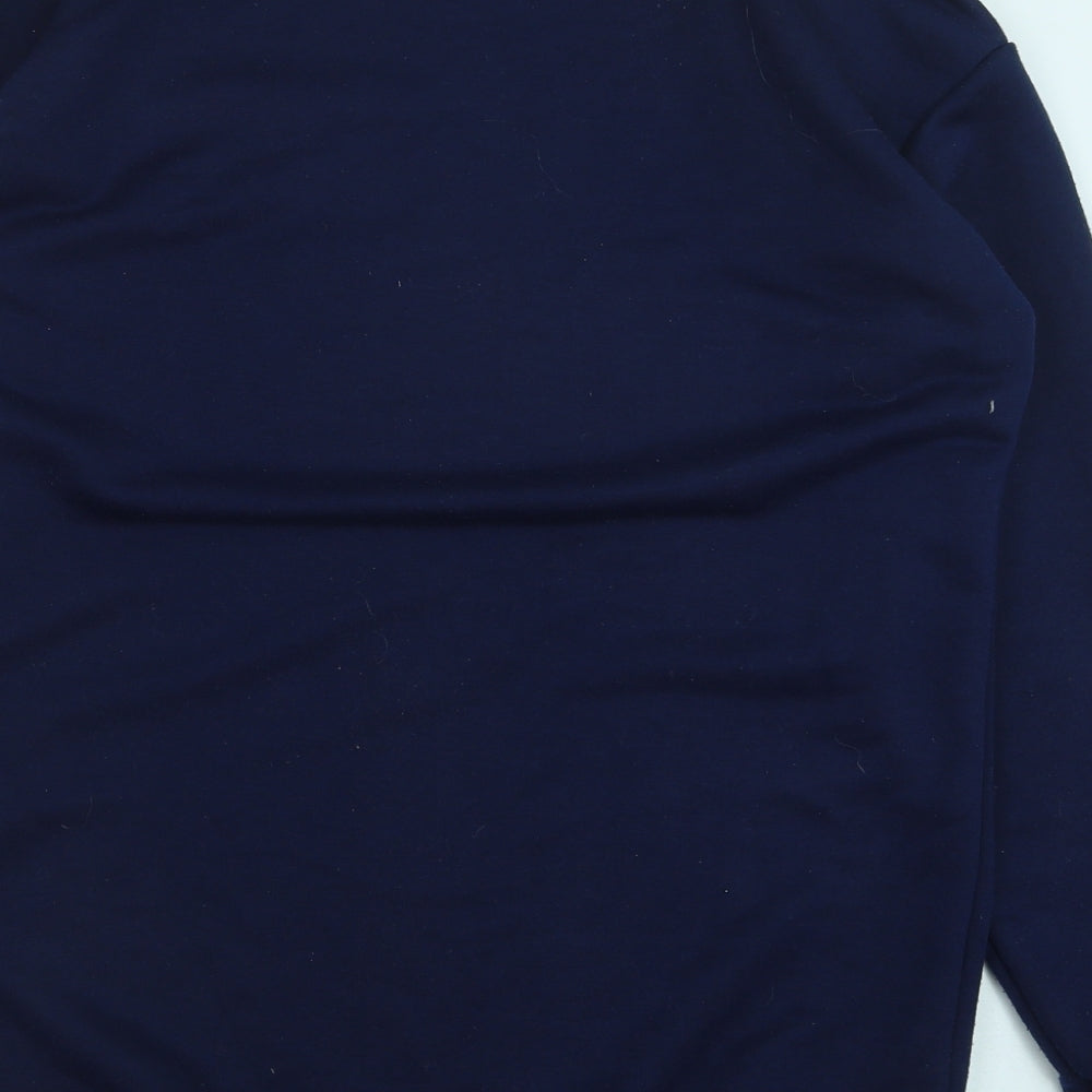 PRETTYLITTLETHING Womens Blue Polyester Pullover Sweatshirt Size 8 Pullover - California, Tunic