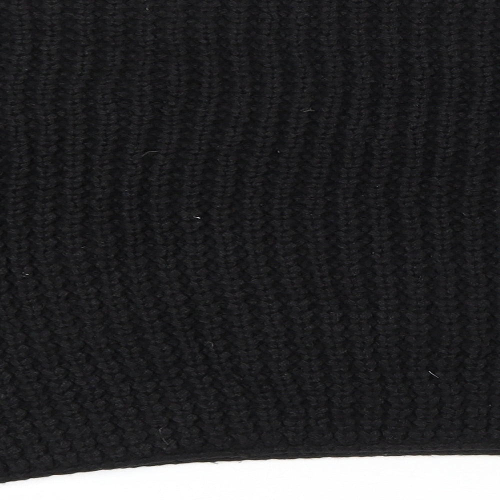 New Look Womens Black Round Neck Acrylic Pullover Jumper Size L