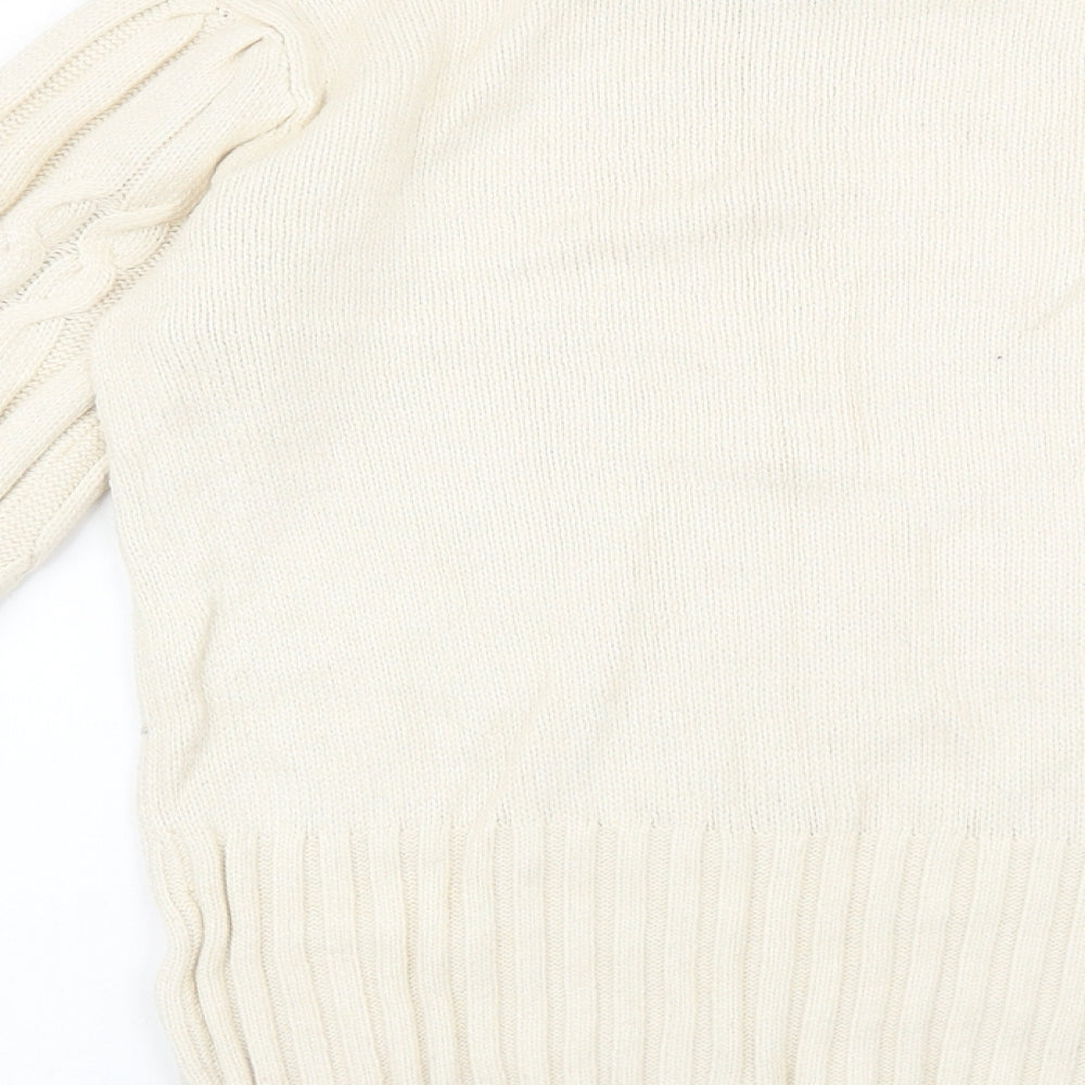 Rachel Zoe Womens Beige Round Neck Rayon Pullover Jumper Size M