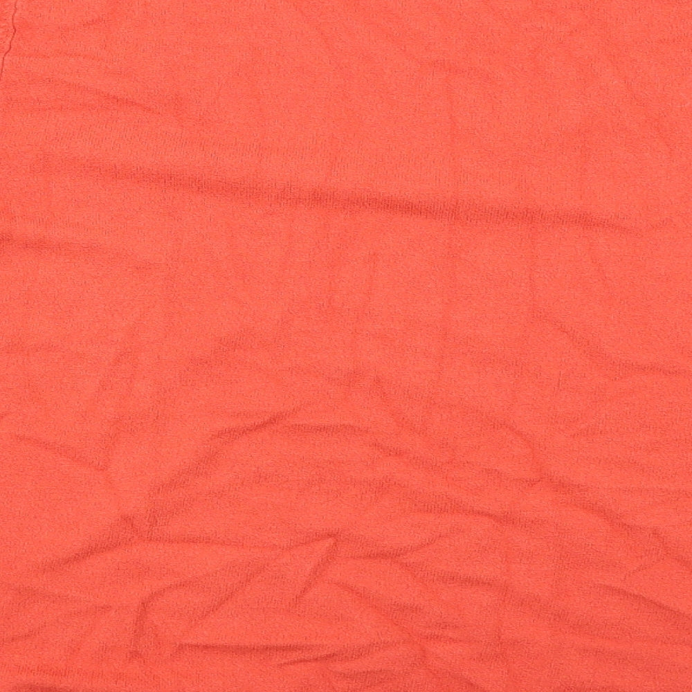 Marks and Spencer Womens Orange V-Neck Viscose Pullover Jumper Size 20