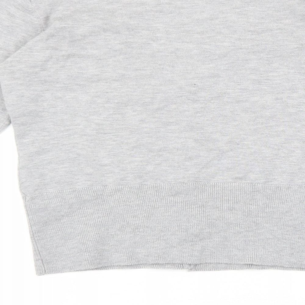 woolworths Womens Grey V-Neck Acrylic Cardigan Jumper Size S