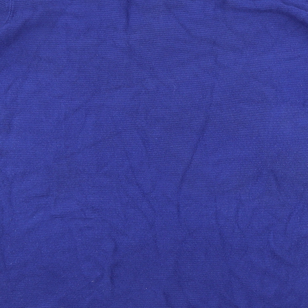 love knitwear Womens Blue Round Neck Acrylic Pullover Jumper Size 14
