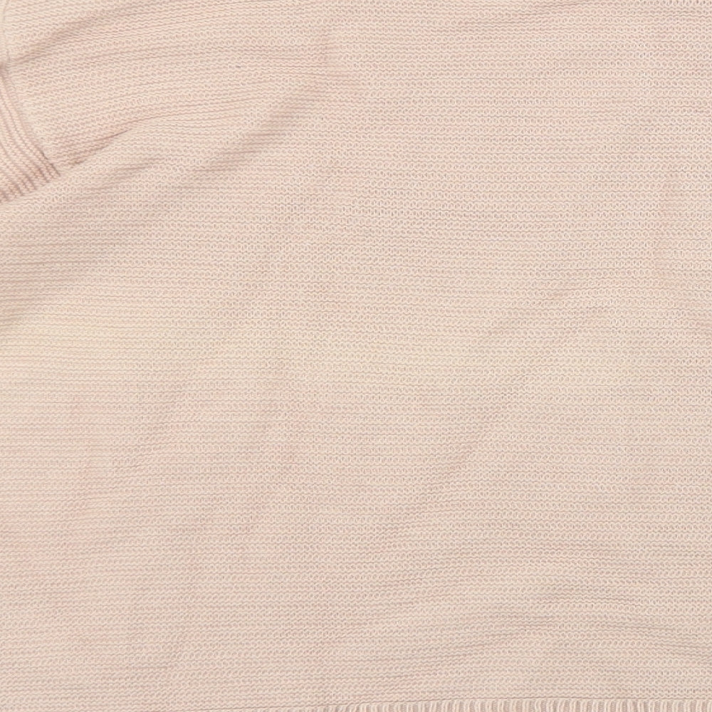 Topshop Womens Pink Mock Neck Acrylic Pullover Jumper Size 10