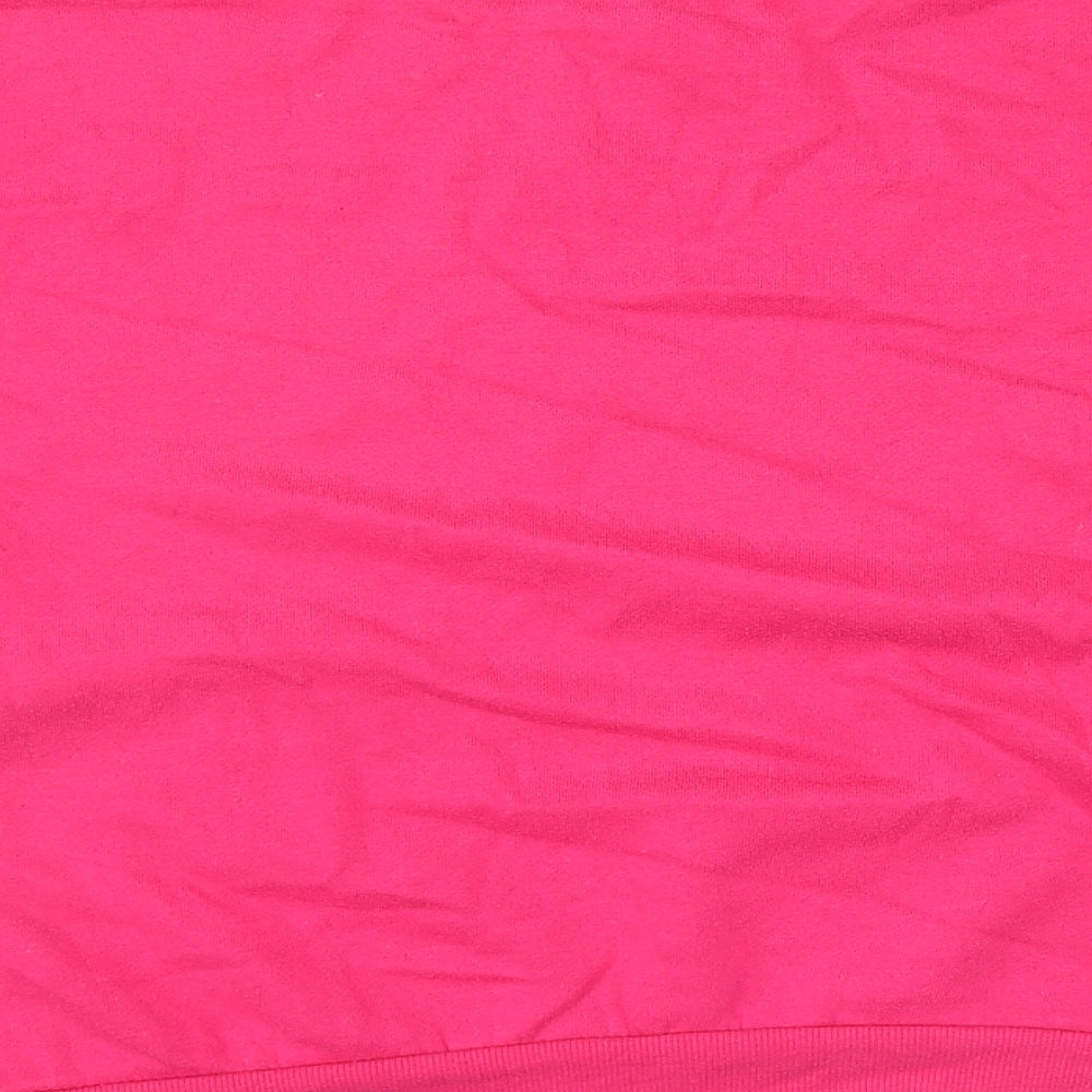New Look Womens Pink Cotton Pullover Sweatshirt Size 10 Pullover
