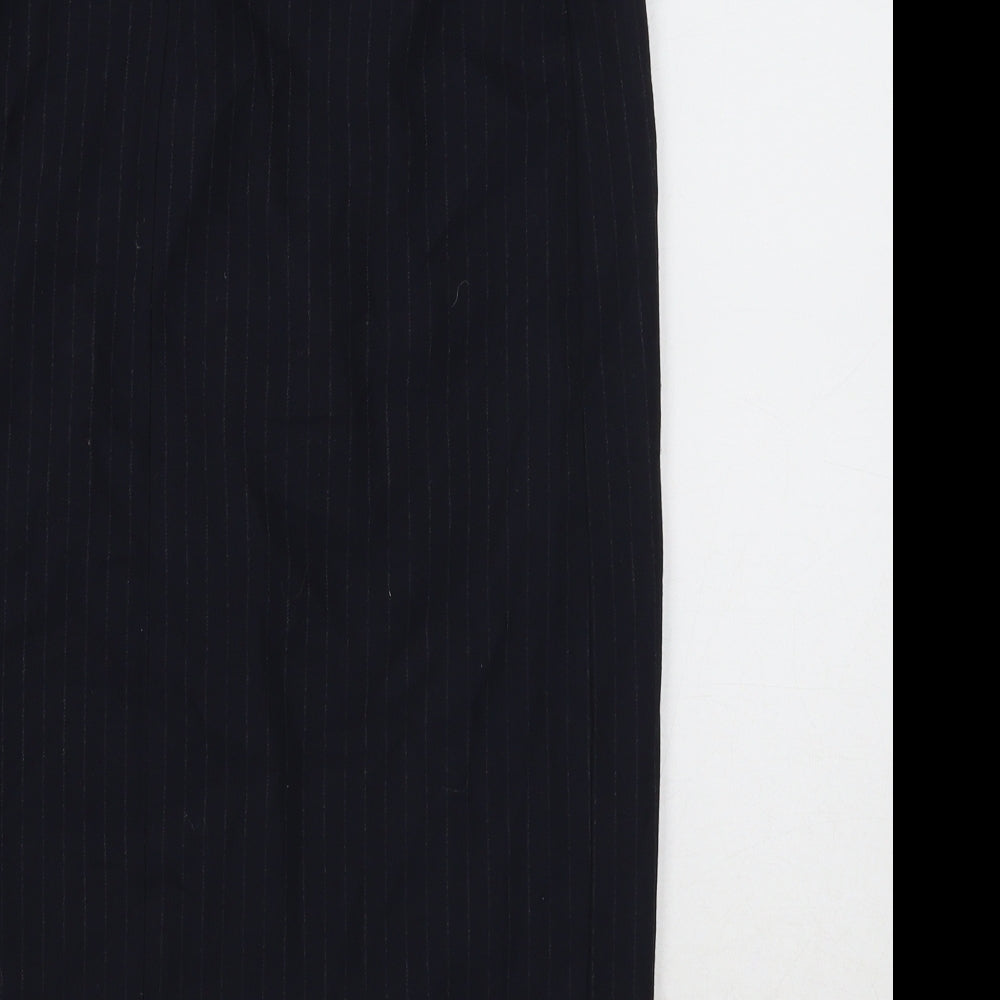 Topshop Womens Blue Geometric Polyester Straight & Pencil Skirt Size 10 Button