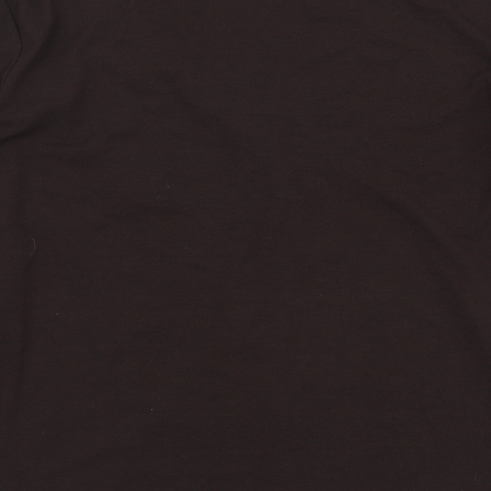 Country Casuals Womens Brown Viscose Basic Blouse Size L V-Neck