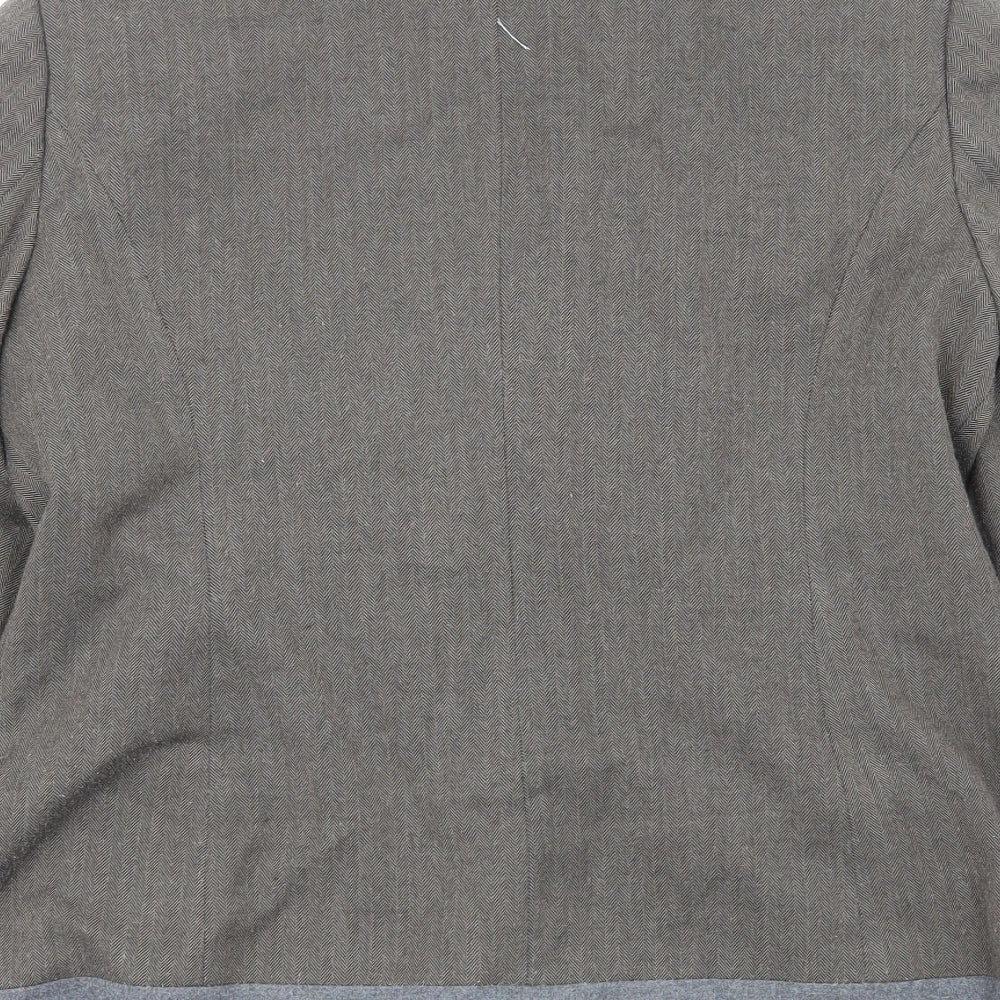 Marks & Spencer Womens Brown Jacket Size 16 Button