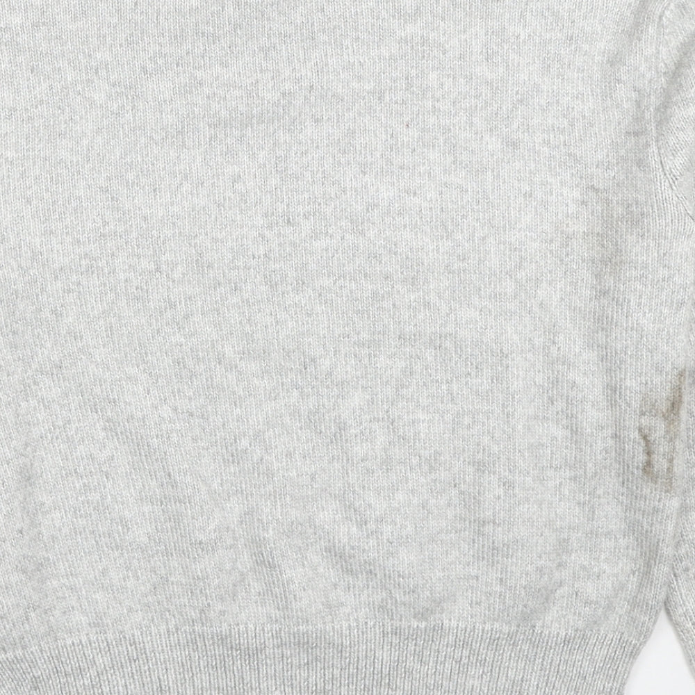 Marks & Spencer Womens Grey High Neck Acrylic Pullover Jumper Size S