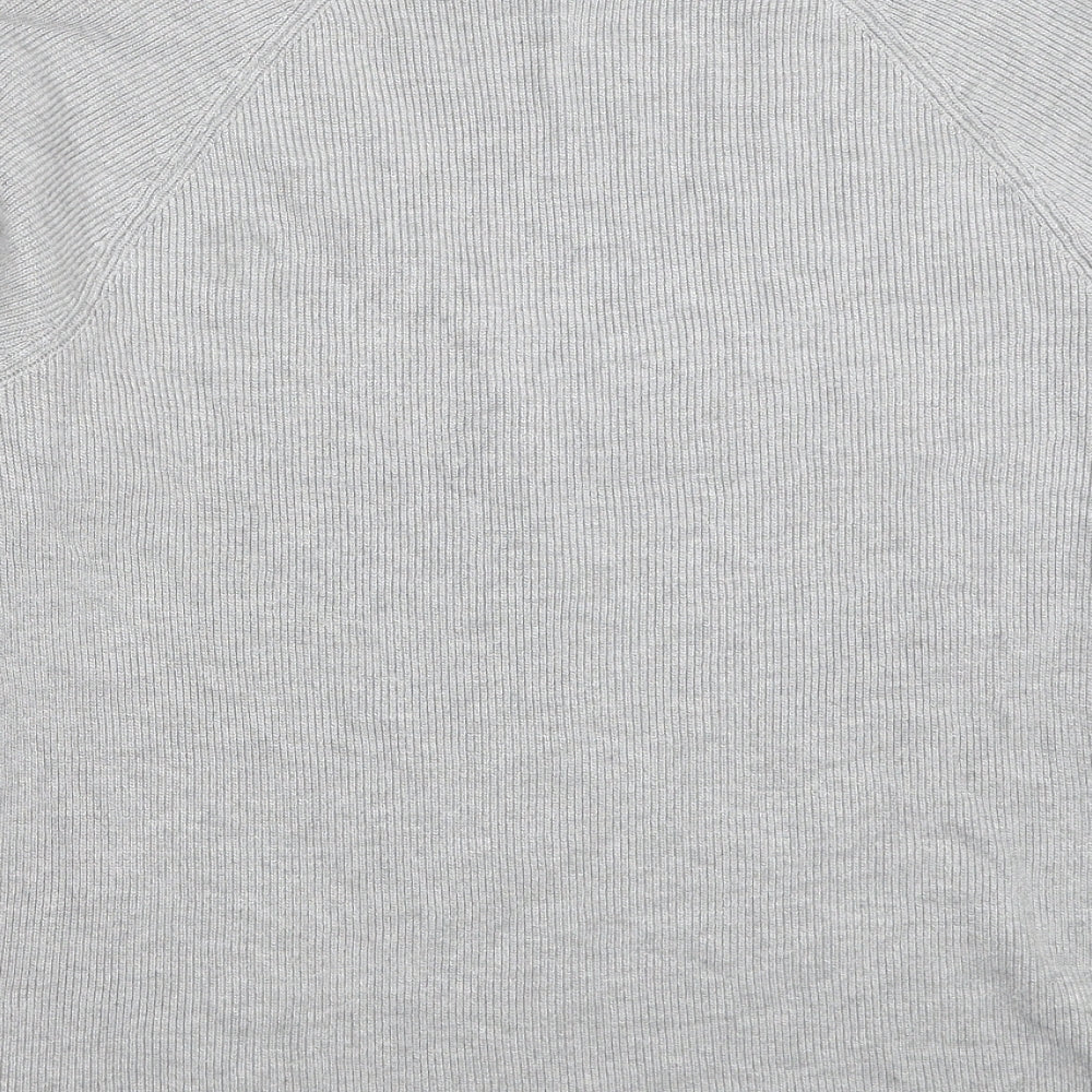 Verve Ami Womens Grey V-Neck Rayon Cardigan Jumper Size XL