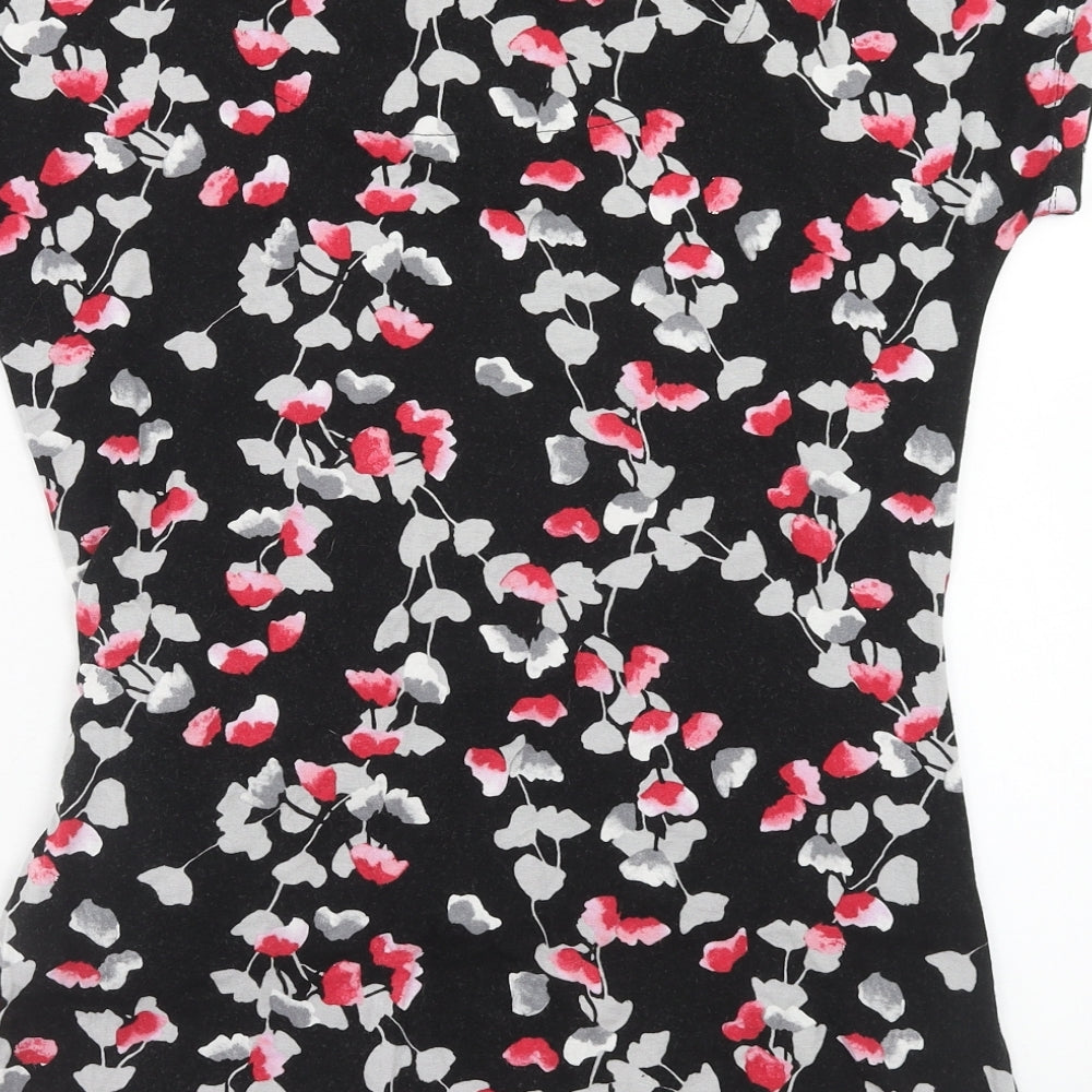 DAVID EMANUEL Womens Multicoloured Floral Viscose Basic Blouse Size 12 Round Neck