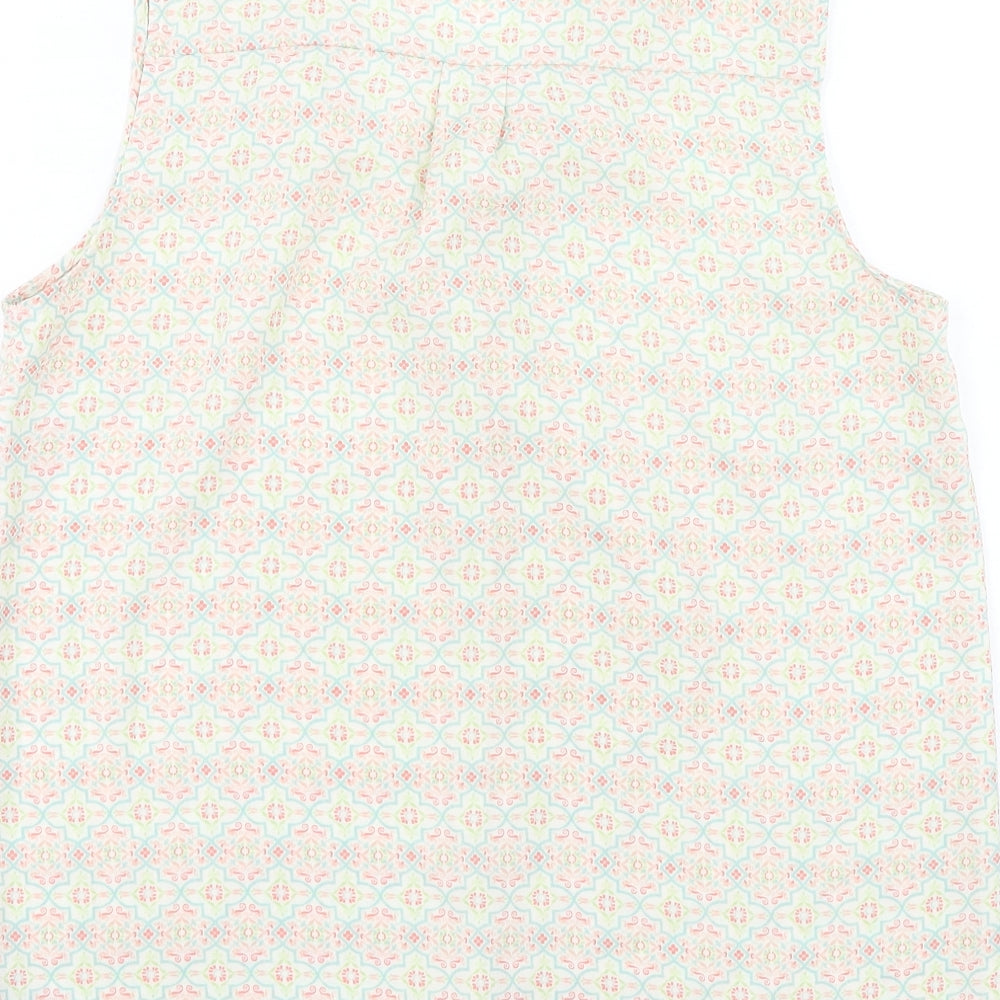 NEXT Womens Multicoloured Geometric Polyester Basic Blouse Size 12 V-Neck