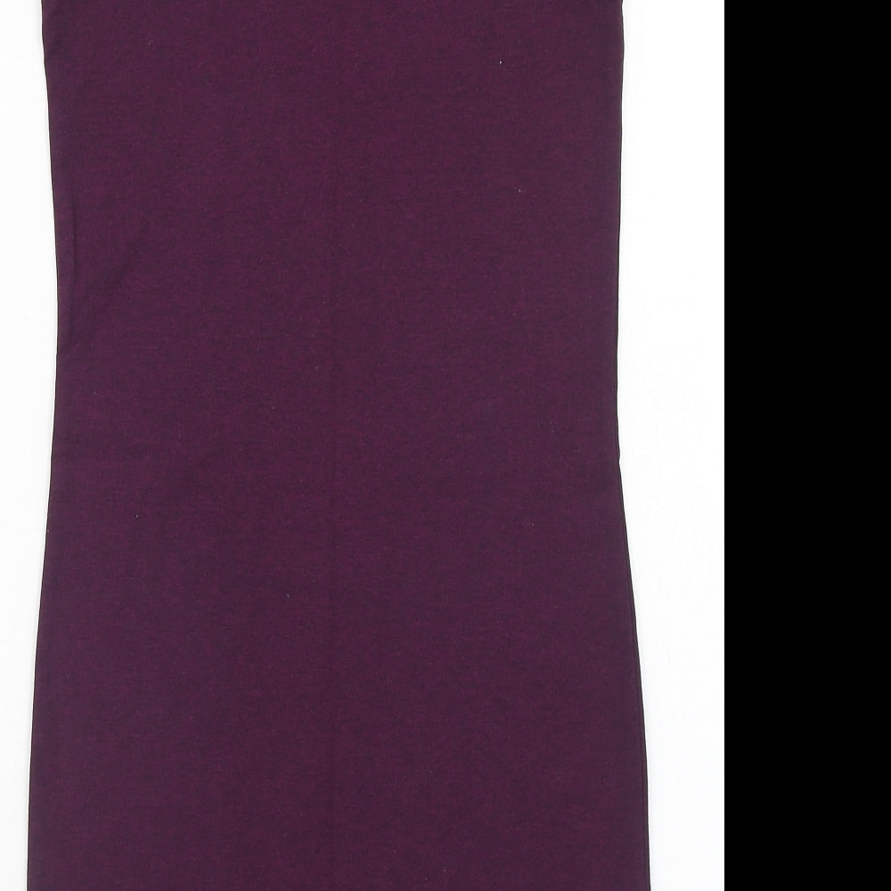 H&M Womens Purple Polyester Tank Dress Size S Round Neck Pullover