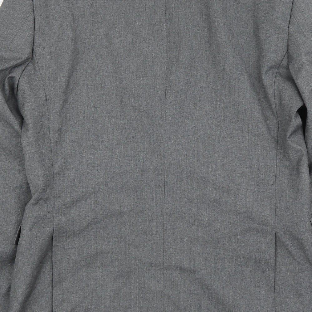 Topman Mens Grey Polyester Jacket Blazer Size M