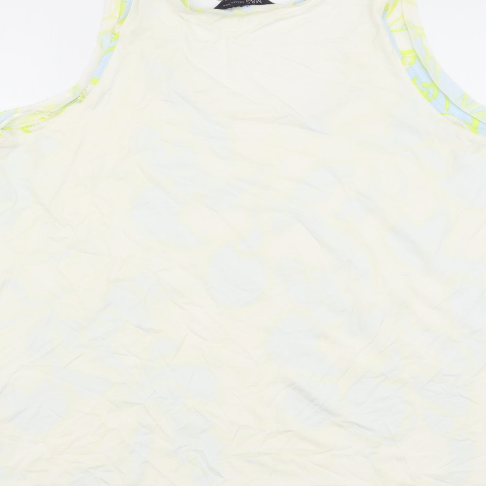 Marks & Spencer Womens Blue Polyester Basic Tank Size 14 Scoop Neck