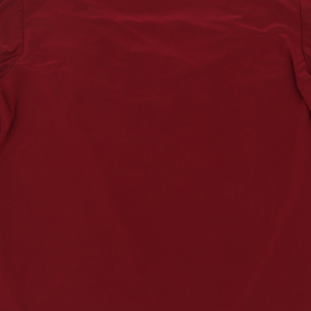 Select Womens Purple Polyester Basic T-Shirt Size 16 Round Neck