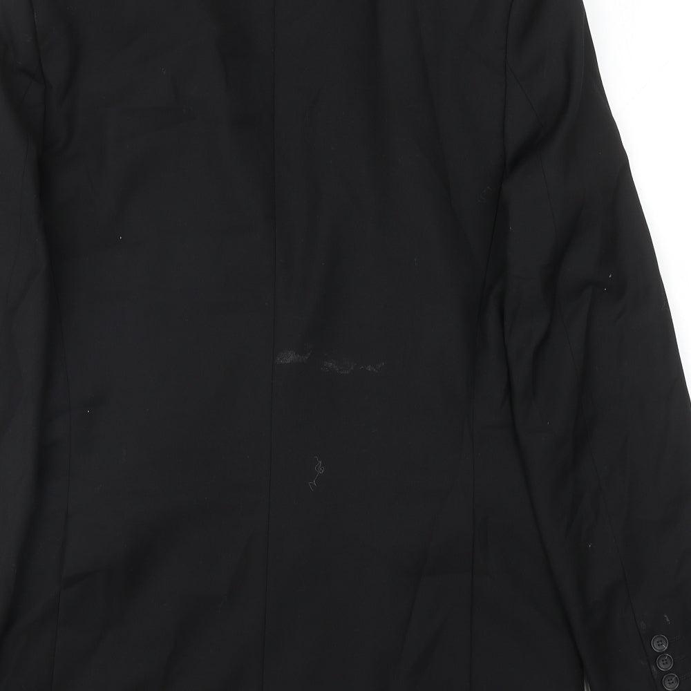 Burton Mens Black Viscose Jacket Blazer Size 38
