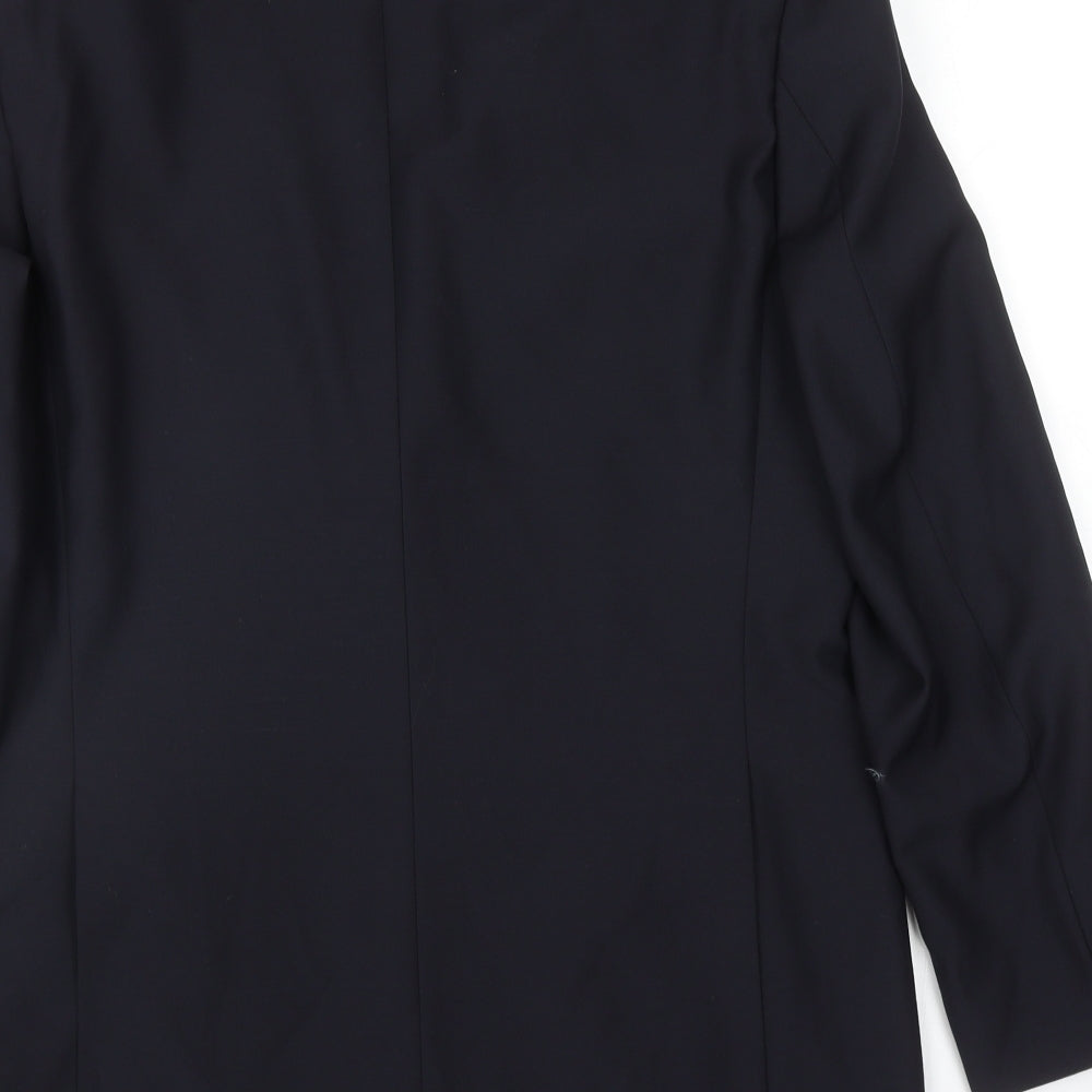 Bopohih Mens Blue Polyester Jacket Blazer Size 40
