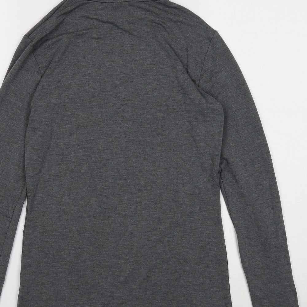 Preworn Womens Grey Round Neck Viscose Pullover Jumper Size M
